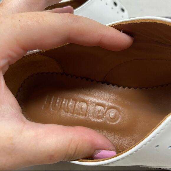 Julia Bo Patent Leather Handcrafted Oxford Shoes Size 40 / US 9-9.5 - Picture 12 of 12